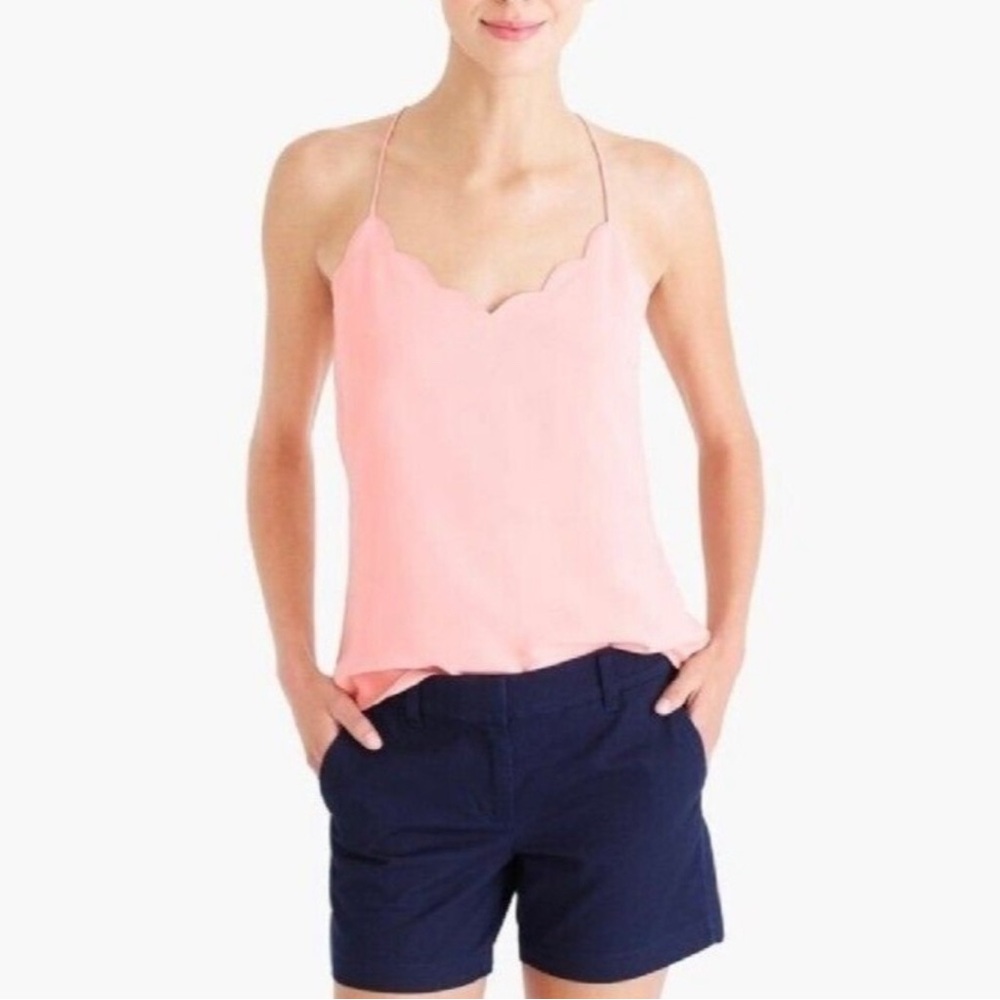 J. Crew Light Peach Scalloped Camisole Sz 4
